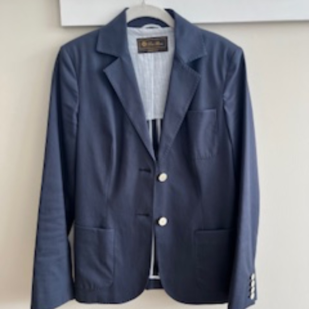 Loro Piana Women's Navy Sport Jacket Made in Italy